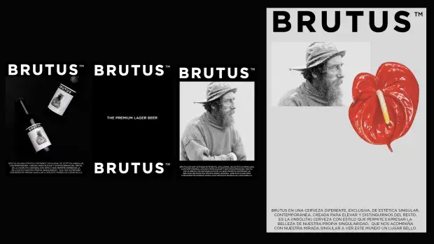 Identidad visual de la cerveza Brutus